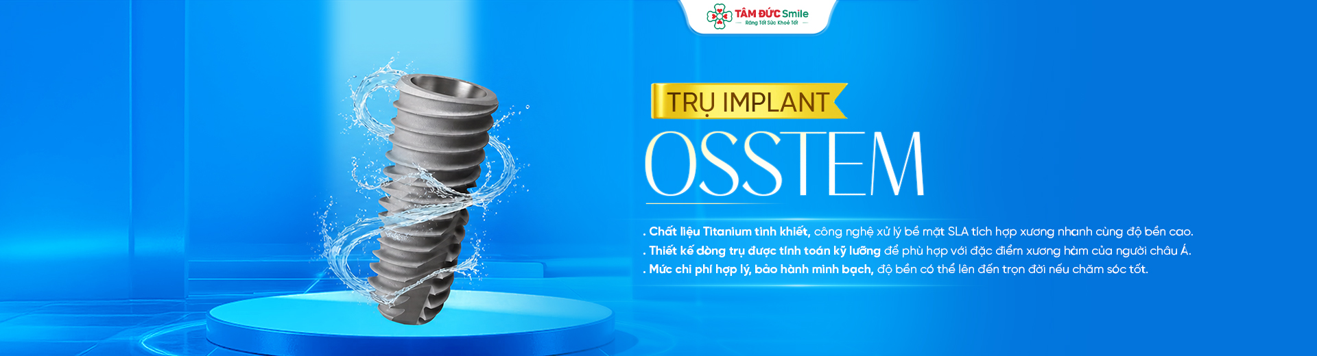 Trụ Implant Osstem Hàn Quốc – Giải pháp trồng răng với chi phí hợp lý