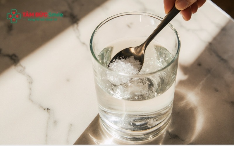 Ngậm nước muối là mẹo dân gian phổ biến để giảm đau