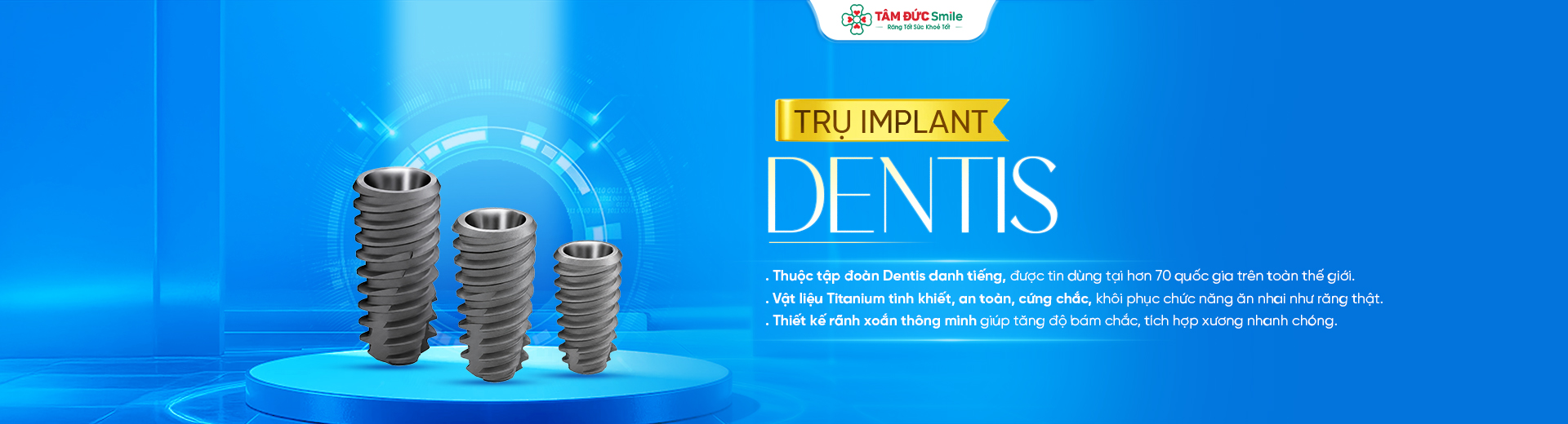 Trụ Implant Dentis Hàn Quốc – Giải pháp phục hồi răng bền chắc với chi phí hợp lý